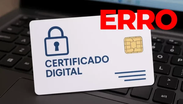 Não foi possível validar seu certificado digital